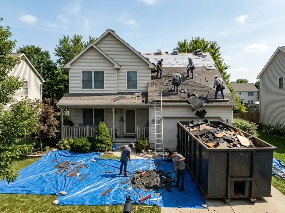 roof-replacement-debris-remova-004 — frequently asked questions, Cheapest Dumpster Rentals in Olympia Fields, IL